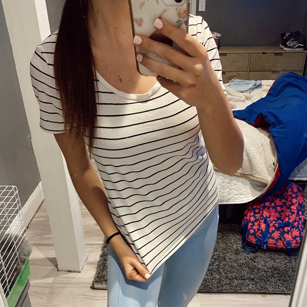 H&M Stripped Short Sleeve